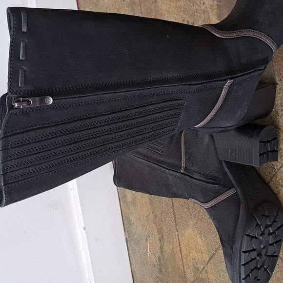 #74 NWOT Black/Brown Leather Bussola Boots With Box Italian - Picture 4 of 4